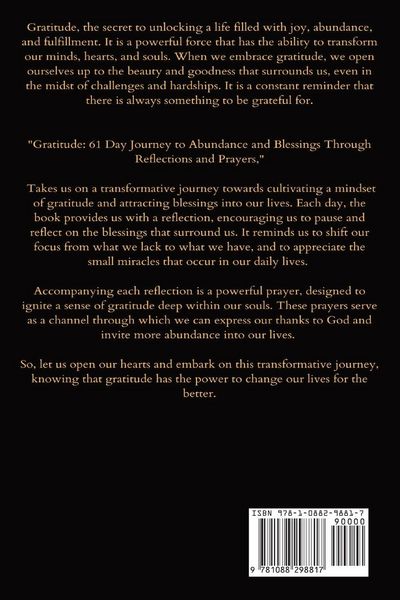 Produktbild: Gratitude. A 61-Day Journey to Abundance and Blessings Through Reflections and Prayers