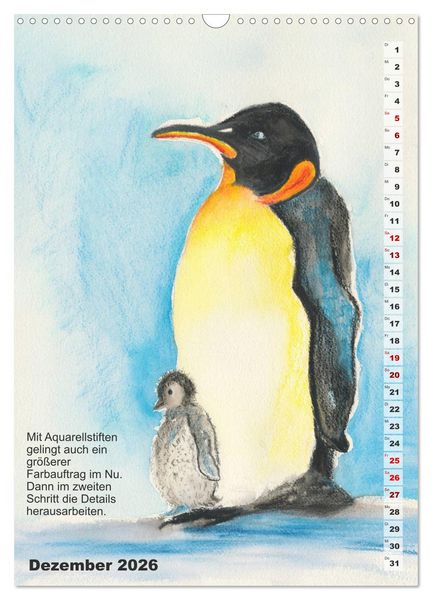 Produktbild: Mal mal mit Stiften (Wandkalender 2026 DIN A3 hoch), CALVENDO Monatskalender