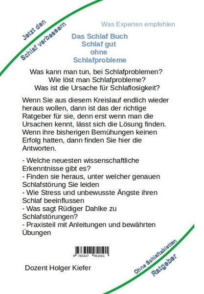 Produktbild: Das Schlaf Buch - Schlaf gut ohne Schlafprobleme