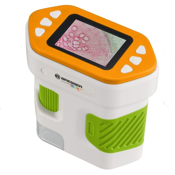 Produktbild: Bresser Junior 13767 - Digitales Handmikroskop/Taschenmikroskop f&uuml;r Kinder mit Display Foto Video USB-C bis 94x Vergr&ouml;&szlig;erung