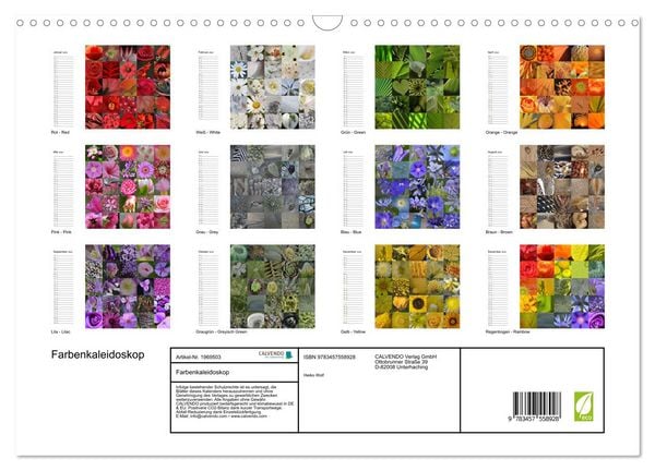 Produktbild: Farbenkaleidoskop (Wandkalender 2026 DIN A3 quer), CALVENDO Monatskalender