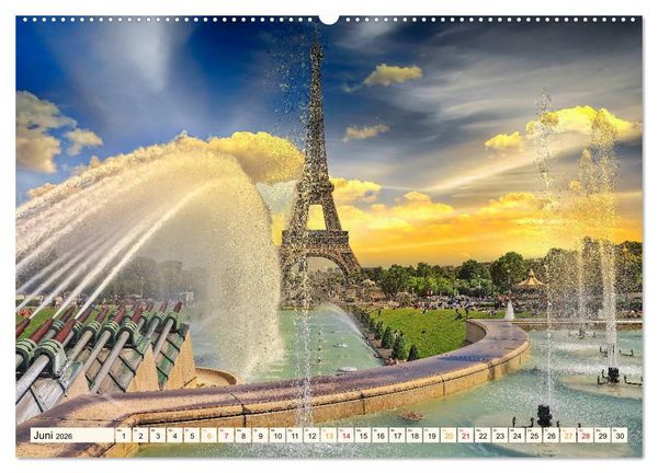 Produktbild: Eiffelturm - Ikone der Architektur (Wandkalender 2026 DIN A2 quer), CALVENDO Monatskalender