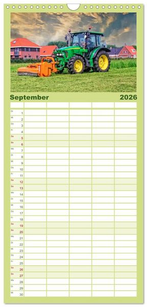 Produktbild: Familienplaner 2026 - Landwirtschaft - Hightech und Handarbeit mit 5 Spalten (Wandkalender, 21 x 45 cm) CALVENDO