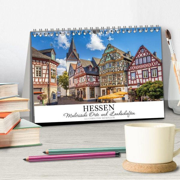 Produktbild: Hessen - Malerische Orte und Landschaften (Tischkalender 2027 DIN A5 quer), CALVENDO Monatskalender