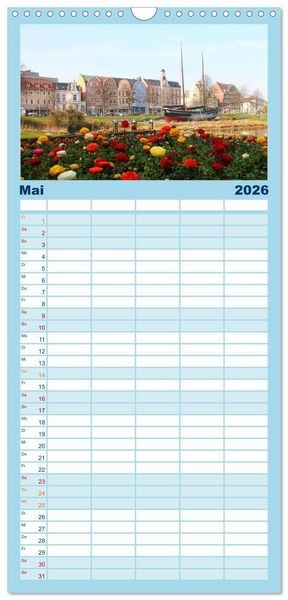 Produktbild: Familienplaner 2026 - Nordseefeeling - Cuxhaven mit 5 Spalten (Wandkalender, 21 x 45 cm) CALVENDO