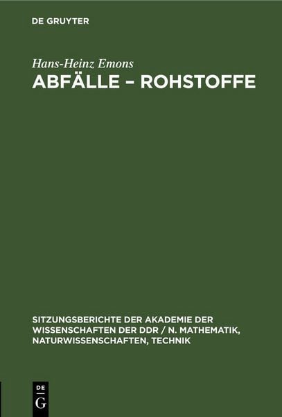 Produktbild: Abf&auml;lle &ndash; Rohstoffe