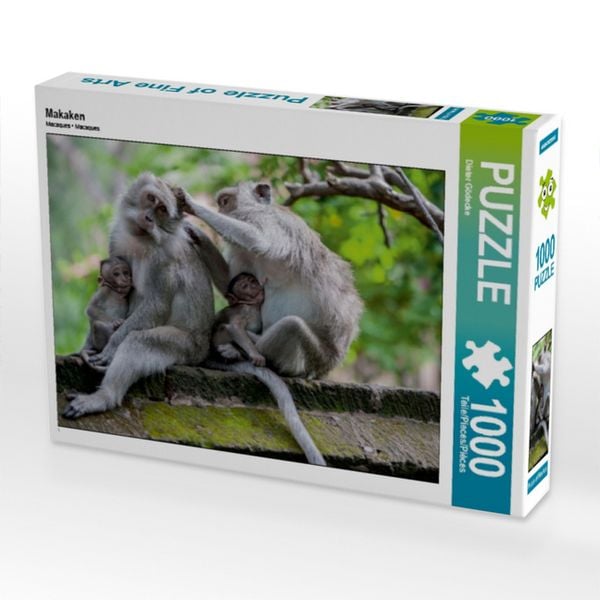 CALVENDO Puzzle Makaken | 1000 Teile Lege-Größe 64x48cm Foto-Puzzle für glückliche Stunden