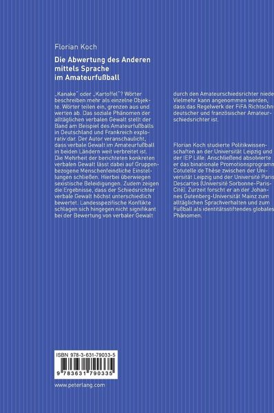 Produktbild: Die Abwertung des Anderen mittels Sprache im Amateurfu&szlig;ball