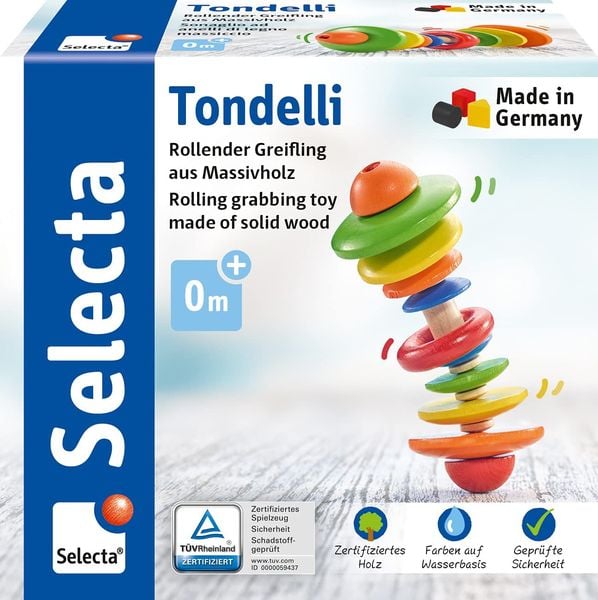 Schmidt Spiele - Selecta - Tondelli, rollender Greifling, 12 cm