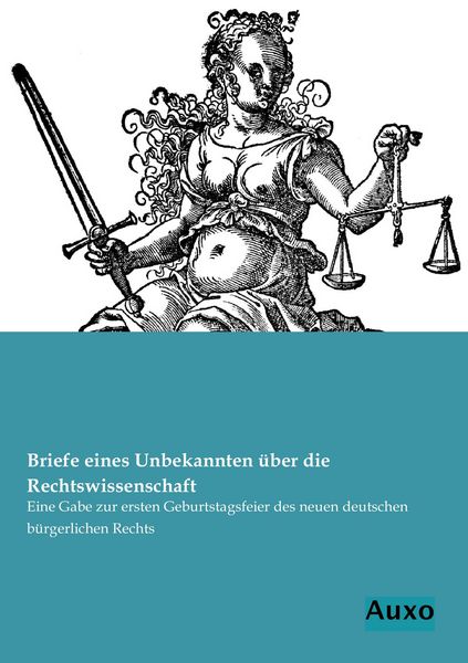 Produktbild: Briefe eines Unbekannten &uuml;ber die Rechtswissenschaft