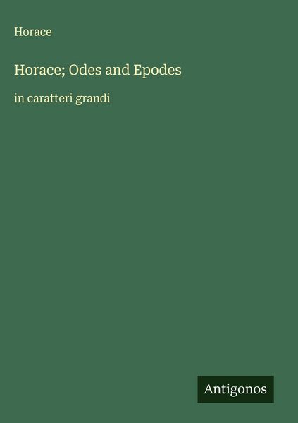 Produktbild: Horace; Odes and Epodes