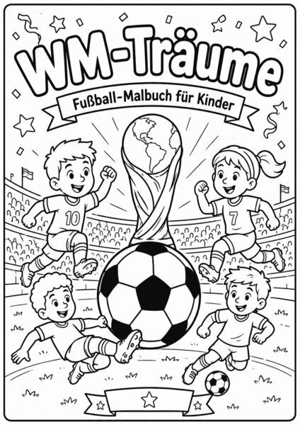 Produktbild: WM-Tr&auml;ume - Fu&szlig;ball-Malbuch f&uuml;r Kinder
