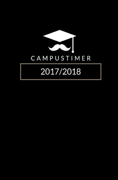 Produktbild: Campustimer Schwarz - A5 Semesterplaner - Studentenkalender 2017/2018 (Kalender, Uni-Planer)