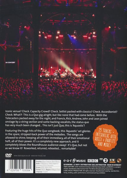 Produktbild: Status Quo - Aquostic! Live at the Roundhouse