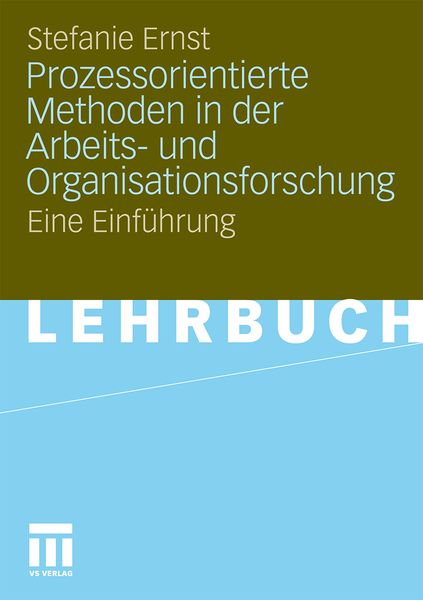 Produktbild: Prozessorientierte Methoden in der Arbeits- und Organisationsforschung