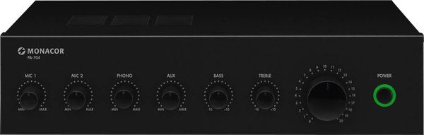 Produktbild: Monacor PA-704 ELA-Verst&auml;rker 70W 4-Kanal