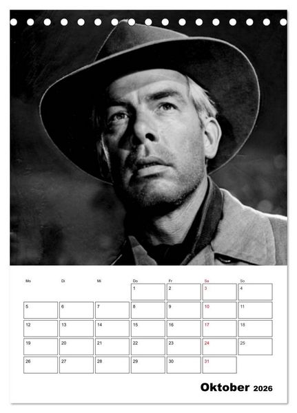 Produktbild: Leinwandhelden. Unvergessene Filmstars (Tischkalender 2026 DIN A5 hoch), CALVENDO Monatskalender