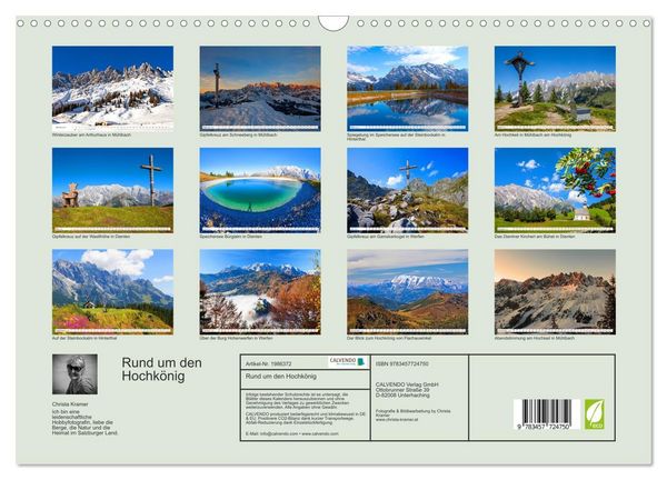 Produktbild: Rund um den Hochk&ouml;nig (Wandkalender 2026 DIN A3 quer), CALVENDO Monatskalender