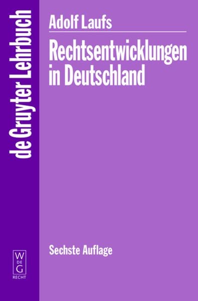 Produktbild: Rechtsentwicklungen in Deutschland