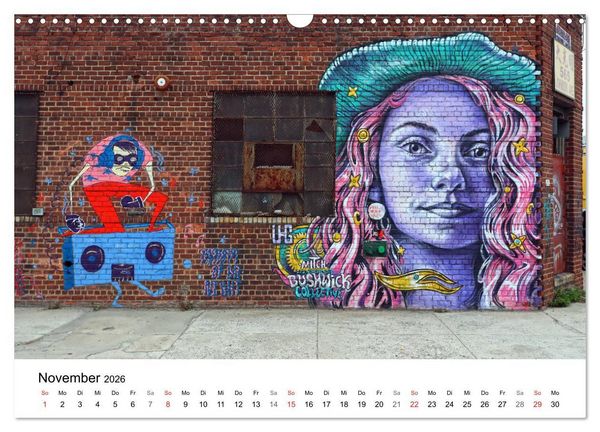 Produktbild: Brooklyn Street Art (Wandkalender 2026 DIN A3 quer), CALVENDO Monatskalender