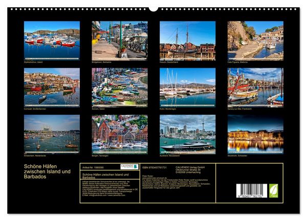 Produktbild: Sch&ouml;ne H&auml;fen zwischen Island und Barbados (hochwertiger Premium Wandkalender 2026 DIN A2 quer), Kunstdruck in Hochglanz