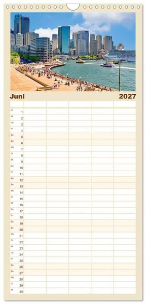 Produktbild: Familienplaner 2027 - Sydney - beeindruckende Metropole mit 5 Spalten (Wandkalender, 21 x 45 cm) CALVENDO