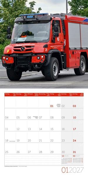 Produktbild: Feuerwehr Kalender 2027 - 30x30 - Art12