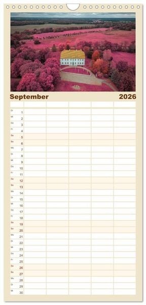 Produktbild: Familienplaner 2026 - Die Lausitz - Region im Wandel mit 5 Spalten (Wandkalender, 21 x 45 cm) CALVENDO
