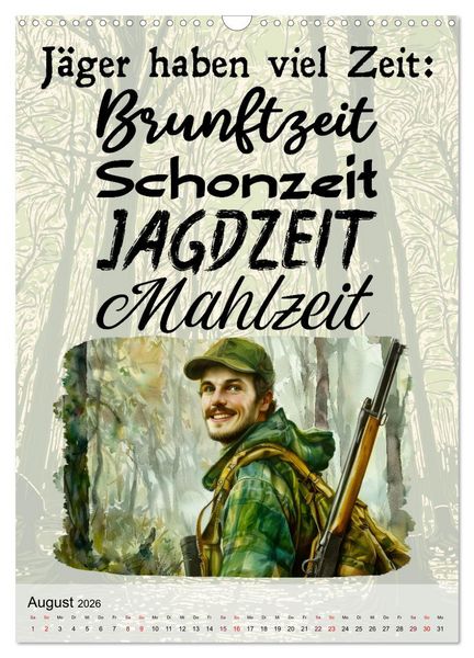 Produktbild: J&auml;gerspr&uuml;che (Wandkalender 2026 DIN A3 hoch), CALVENDO Monatskalender