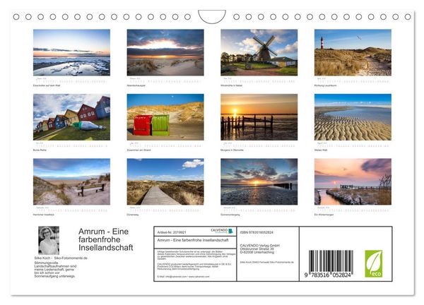 Produktbild: Amrum - Eine farbenfrohe Insellandschaft (Wandkalender 2026 DIN A4 quer), CALVENDO Monatskalender