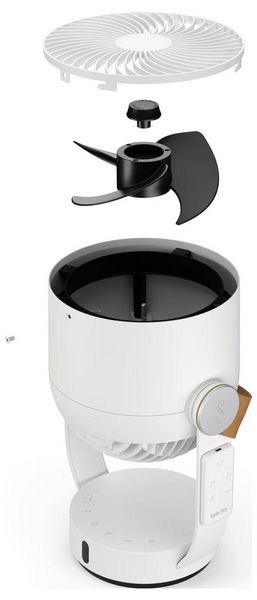 Produktbild: Stadler Form Leo 3D-Luftzirkulator 18W (L x B x H) 205 x 240 x 330mm Wei&szlig; Schwenkbar, Timer
