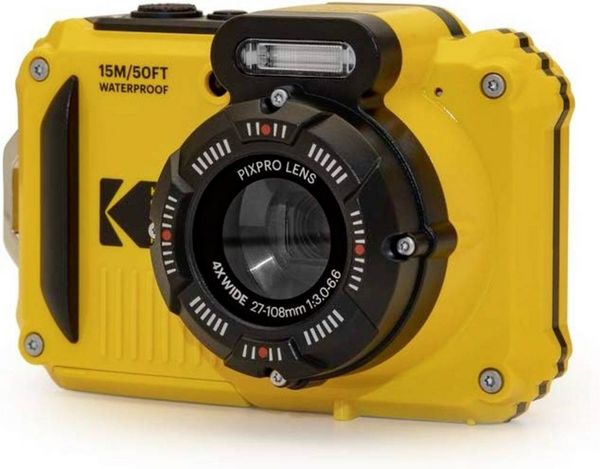 Produktbild: Kodak Pixpro WPZ2 Digitalkamera 15 Megapixel Opt. Zoom: 4 x Gelb inkl. Akku, inkl. Blitzger&auml;t Bildstabilisierung, WiFi, Wasserdicht