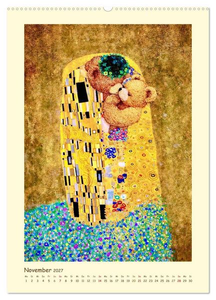 Produktbild: Teddy Kunstgalerie (Wandkalender 2027 DIN A2 hoch), CALVENDO Monatskalender