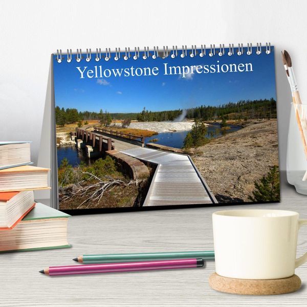 Produktbild: Yellowstone Impressionen (Tischkalender 2026 DIN A5 quer), CALVENDO Monatskalender