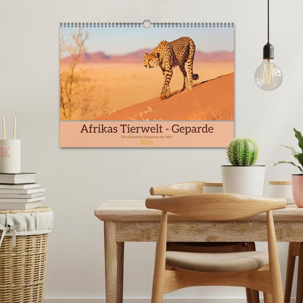 Produktbild: Afrikas Tierwelt - Geparde (Wandkalender 2026 DIN A3 quer), CALVENDO Monatskalender
