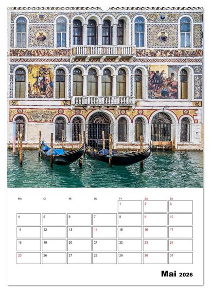 Produktbild: Venedig Kulisse der Serenissima - Terminplaner (Wandkalender 2026 DIN A2 hoch), CALVENDO Monatskalender