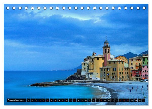 Produktbild: Ligurien - Berge und Meer (Tischkalender 2026 DIN A5 quer), CALVENDO Monatskalender