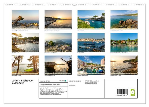 Produktbild: Lo&scaron;inj - Inselzauber in der Adria (hochwertiger Premium Wandkalender 2026 DIN A2 quer), Kunstdruck in Hochglanz