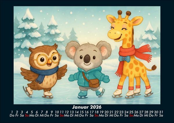 Produktbild: Ollie, Kiki & Nala - Fest der Freundschaft 2026 Fotokalender DIN A5