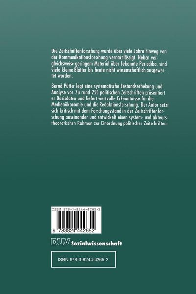 Produktbild: Politische Zeitschriften in Deutschland