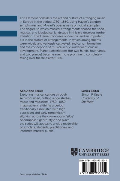 Produktbild: The Age of Musical Arrangements in Europe, 1780-1830