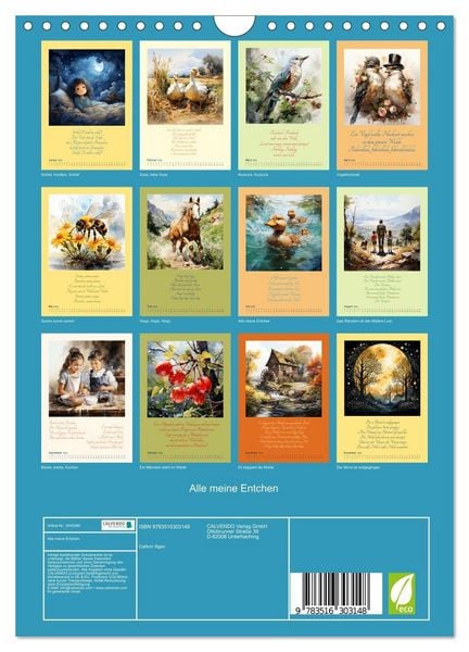 Produktbild: Alle meine Entchen (Wandkalender 2026 DIN A4 hoch), CALVENDO Monatskalender