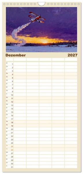 Produktbild: Familienplaner 2027 - N&auml;chster Halt: Flugh&ouml;he mit 5 Spalten (Wandkalender, 21 x 45 cm) CALVENDO