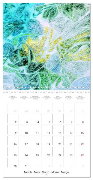 Produktbild: Emerald Waves - Watercolour experiments in green and blue (Wall Calendar 2026 12 &times; 12 Inch) CALVENDO 12 Month Wall Calendar
