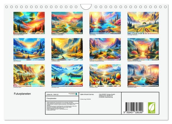 Produktbild: Futurplaneten (Wandkalender 2026 DIN A4 quer), CALVENDO Monatskalender
