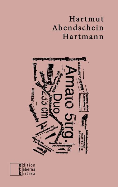 Hartmann, Paperback von Hartmut Abendschein, Edition taberna kritika, 9783905846638