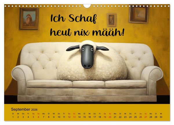 Produktbild: Schafspr&uuml;che (Wandkalender 2026 DIN A3 quer), CALVENDO Monatskalender
