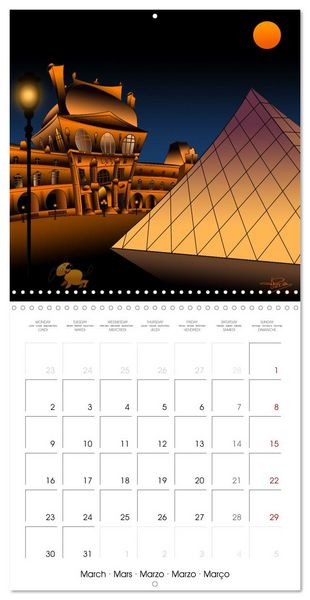 Produktbild: PARICATURES (Calendrier mural carr&eacute; 2026 30x30 cm) Calendrier double avec une page pour vos prises de notes