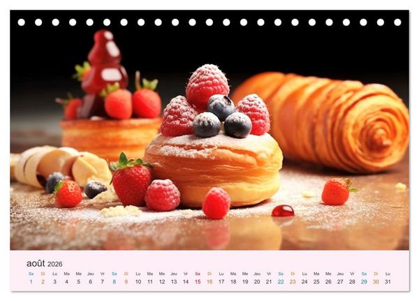 Produktbild: Les d&eacute;lices du temps (Calendrier de bureau 2026 DIN A5 vertical), CALVENDO calendrier mensuel