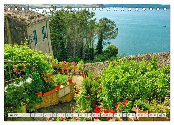 Produktbild: Bolsenasee Smaragd im Latium (Tischkalender 2026 DIN A5 quer), CALVENDO Monatskalender